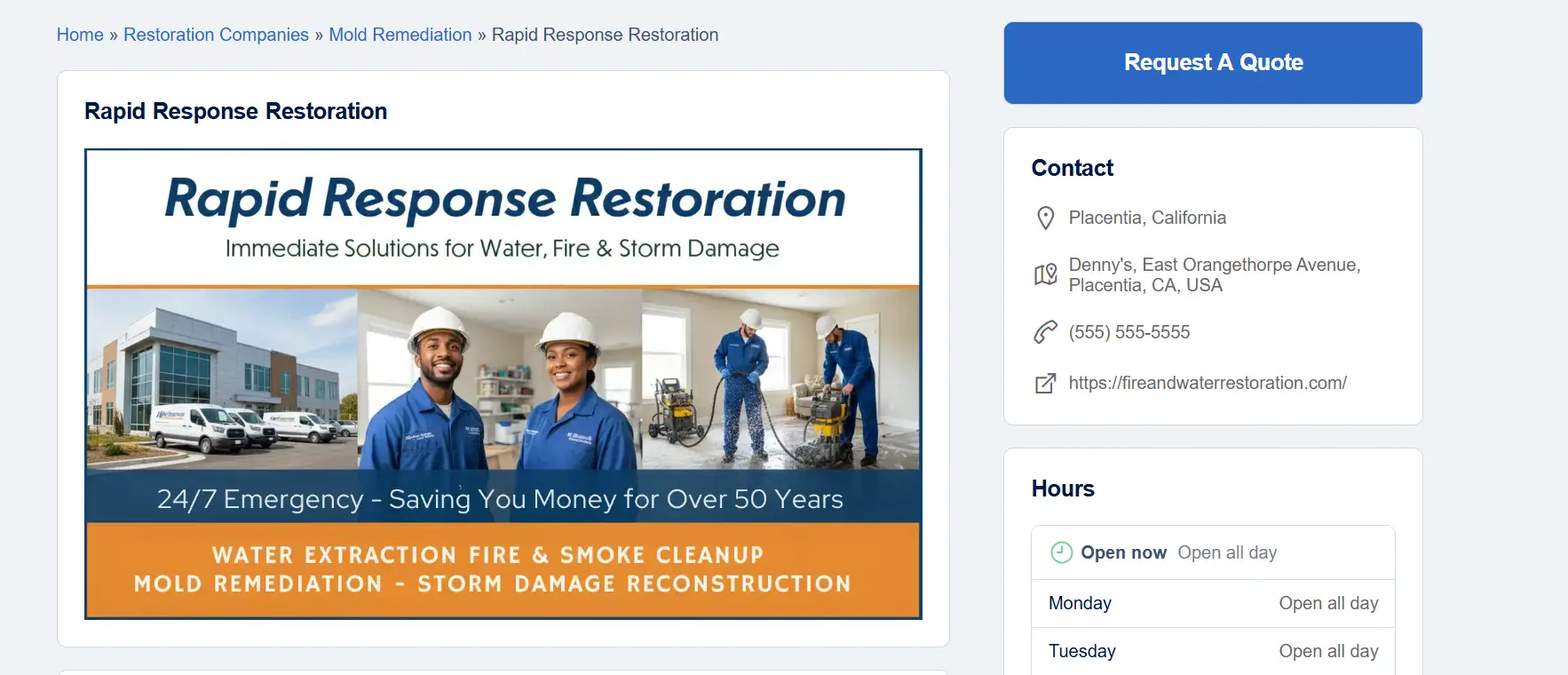 Company profile placeholder